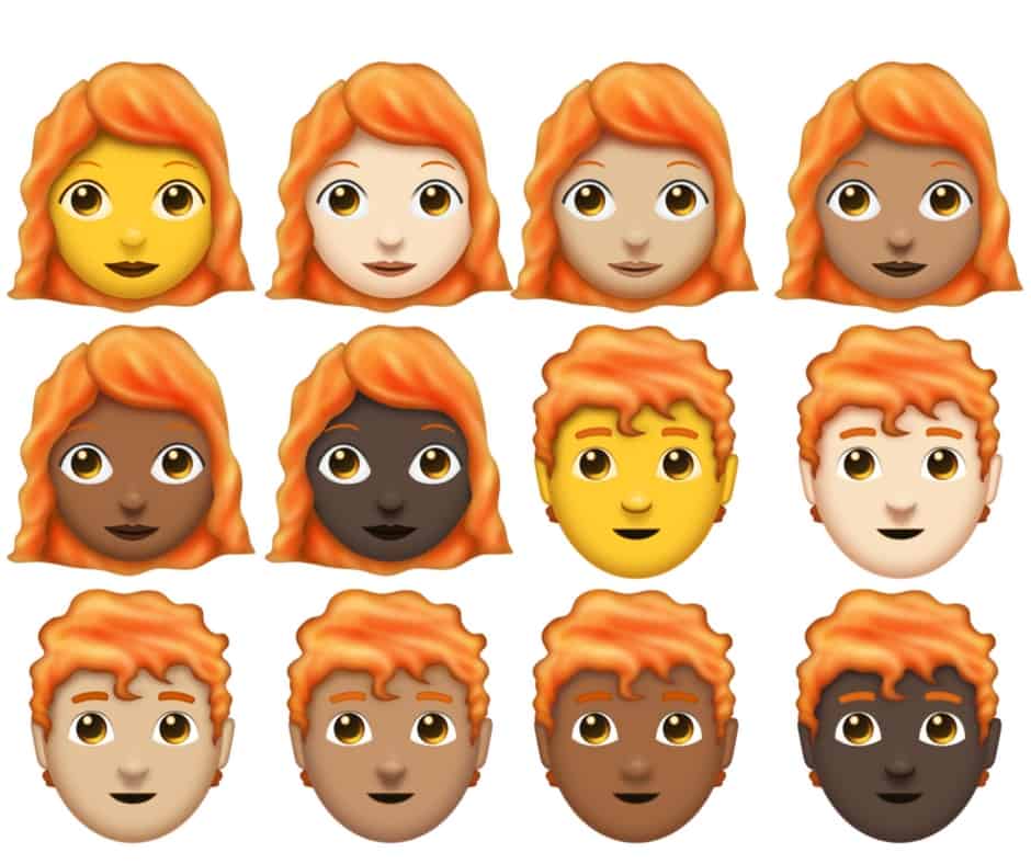Redhead Emojis Officially the 2018 Emoji