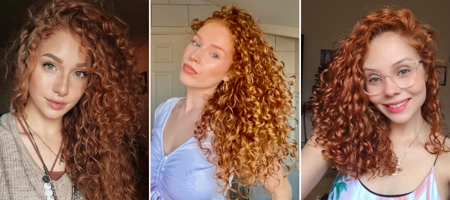 curly red hair
